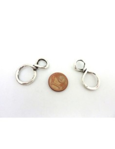 R-3 connecteur infini 30,3 x 17mm en métal argenté 2