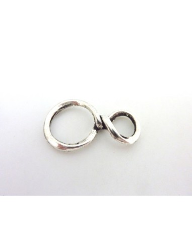 R-3 connecteur infini 30,3 x 17mm en métal argenté