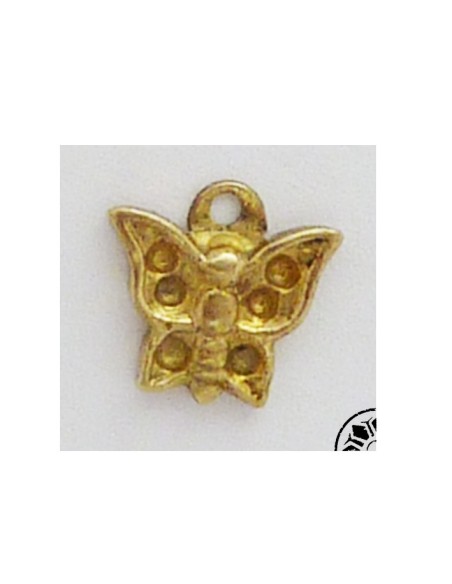 Pendentif papillon Vintage des années 50-60 en laiton