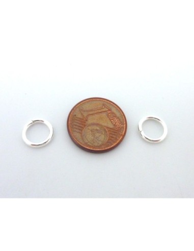 Anneau brisé 8mm épais résistant argenté brillant blanc