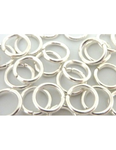 Anneau ouvert 8mm argenté épais résistant