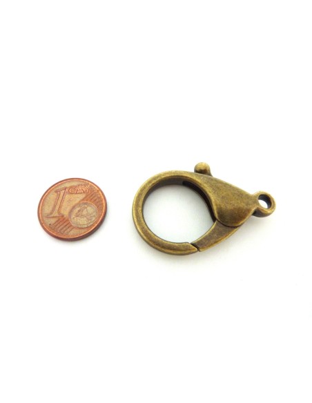 Grand mousqueton bronze pour sac