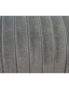 Galon velours élastique gris clair 10mm