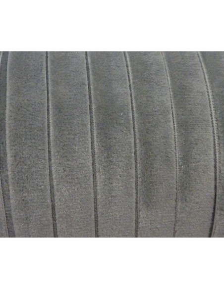 Galon velours élastique gris clair 10mm Galon velours élastique gris clair 10mm