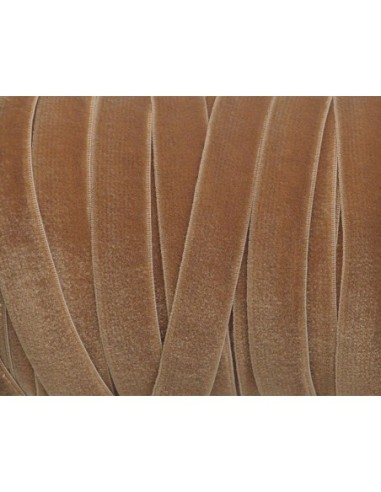 Ruban velours élastique marron pas cher