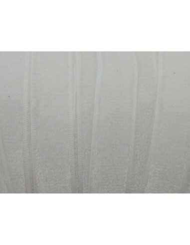 Galon élastique en velours de couleur blanc