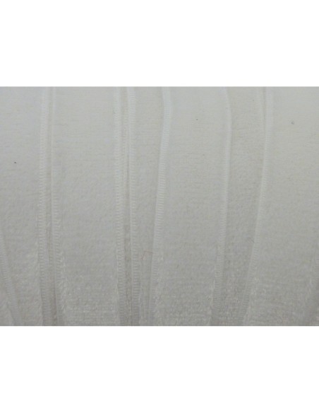 Galon élastique en velours de couleur blanc