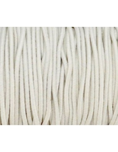 Elastique blanc rond 1,4mm pour couture