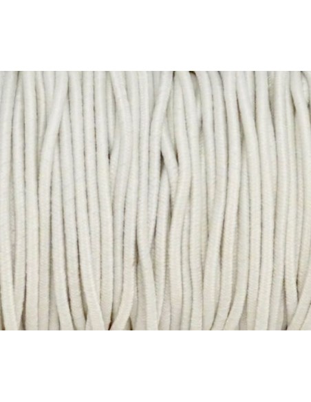 Elastique blanc rond 1,4mm pour couture