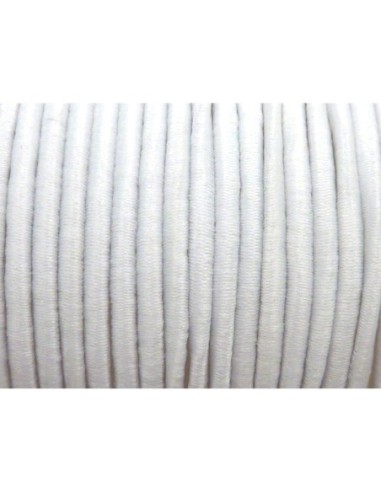Cordon élastique blanc 2mm pour masque
