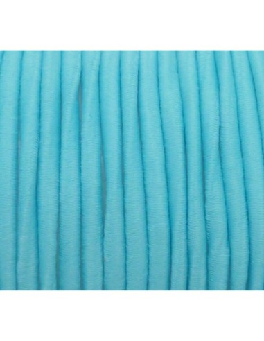 Fil élastique 2mm rond bleu clair