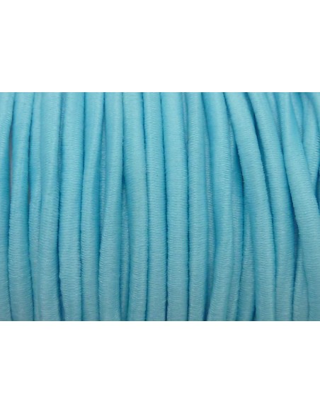 Cordon élastique 2mm rond bleu clair pas cher