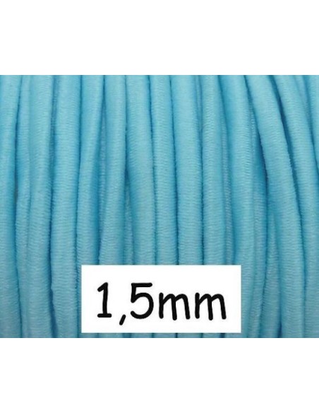 Elastique rond bleu ciel pour masque