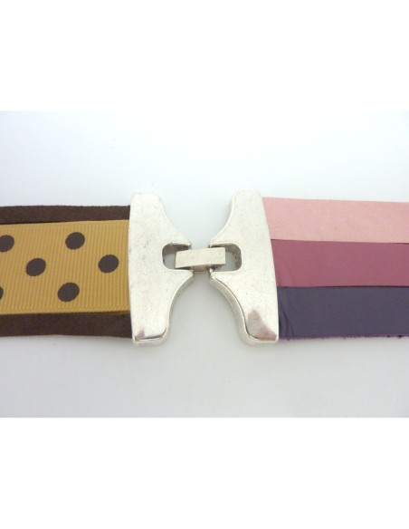 Fermoir clip rectangle large manchette pour lanière cuir 39mm