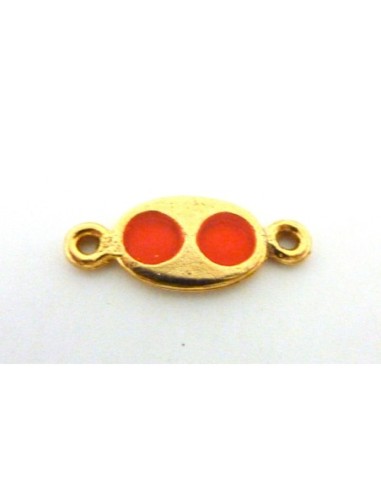 Perle de jonction ovale 25,4mm en métal doré...