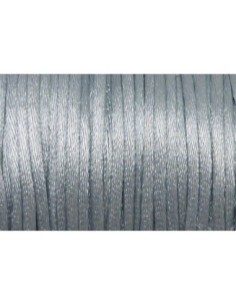 Cordon 1mm Queue de rat gris clair argenté brillant 2