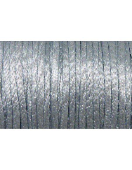 Ficelle chinoise pour bijoux 1mm gris clair argenté brillant Ficelle chinoise pour bijoux 1mm gris clair argenté brillant
