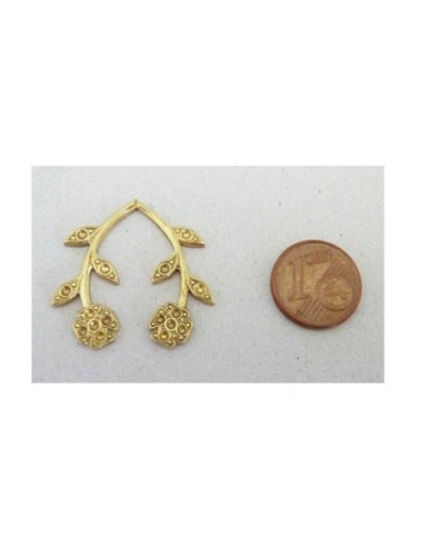 Estampe filigrane, pendentif fleur Vintage des...