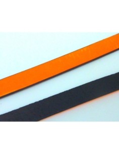 20cm lanière orange fluo 9,8mm de large en simili cuir