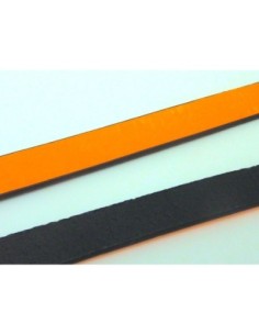 20cm lanière orange fluo 9,8mm de large en simili cuir 2