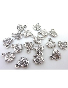 Pendentif poisson argenté pour création DIY 2
