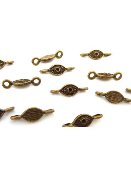 R-10 Perles connecteur losange 18,3mm en métal de couleur bronze