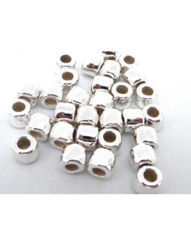 R-50 Perles tube arrondi lisse 5mm en métal...