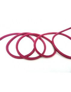 1m Cuir carré 3,3mm de couleur rose fuchsia - CUIR 2