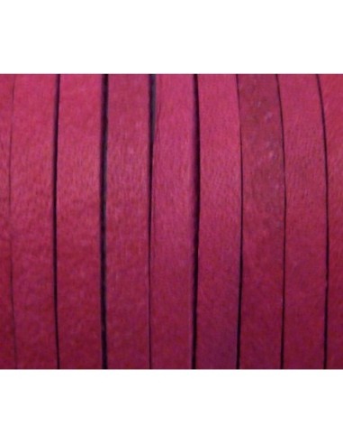 1m Cuir carré 3,3mm de couleur rose fuchsia - CUIR