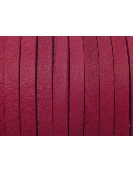 1m Cuir carré 3,3mm de couleur rose fuchsia - CUIR