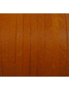 R-1m Cuir carré 3,3mm de couleur orange - CUIR VERITABLE