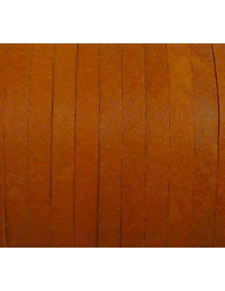 R-1m Cuir carré 3,3mm de couleur orange - CUIR VERITABLE