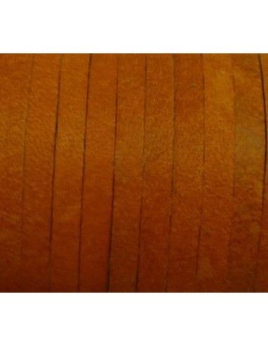 R-1m Cuir carré 3,3mm de couleur orange - CUIR...