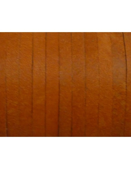 R-1m Cuir carré 3,3mm de couleur orange - CUIR VERITABLE