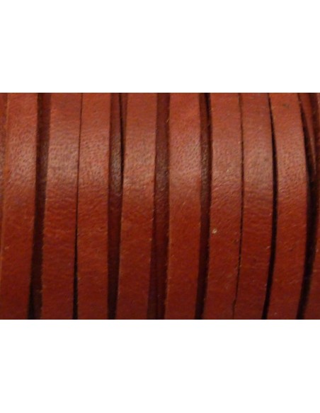 R-1m Cuir carré 3,3mm de couleur rouge grenat - CUIR