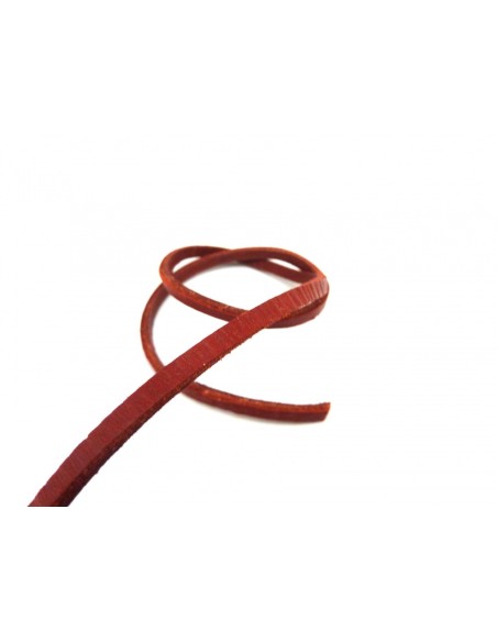 R-1m Cuir carré 3,3mm de couleur rouge grenat - CUIR