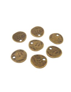 pastille en métal de couleur bronze 2