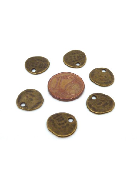 pastille en métal de couleur bronze