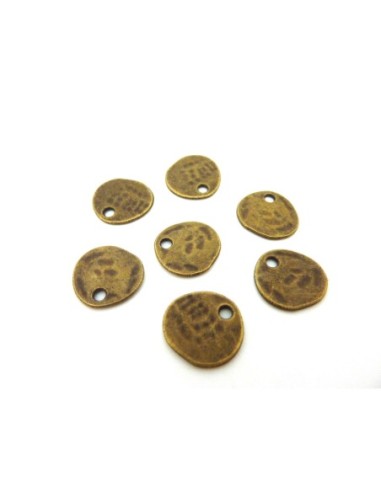 pastille en métal de couleur bronze