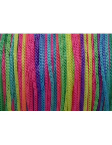 Cordon nylon tressé 1mm multicolore
