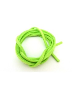 Cordon suédine 3mm, aspect daim de couleur vert fluo 2