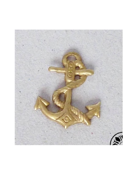 Pendentif Vintage forme ancre marine en laiton 