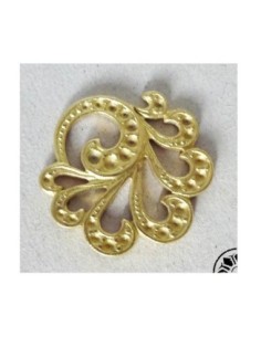 Estampe filigrane fleur en laiton 