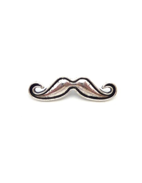 R-5 Perles, pendentifs, connecteurs moustache 30,8mm en métal argenté