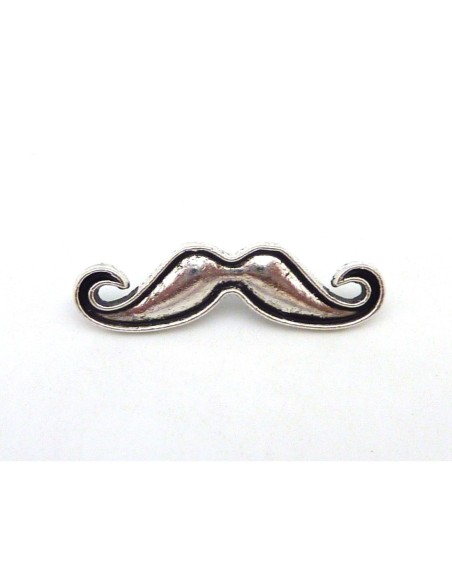 R-5 Perles, pendentifs, connecteurs moustache 30,8mm en métal argenté