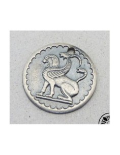 Breloque Chimère en métal argenté 15mm