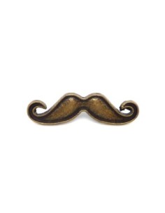 5 Perles, pendentifs, connecteurs moustache 30,8mm en... 2