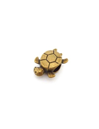 10 Intercalaire tortue 16,2mm gros trou en métal bronze