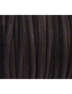 R-1m de Cordon cuir rond 3mm de couleur marron brun 2