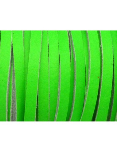 Lanière cuir vert fluo en 3,5mm